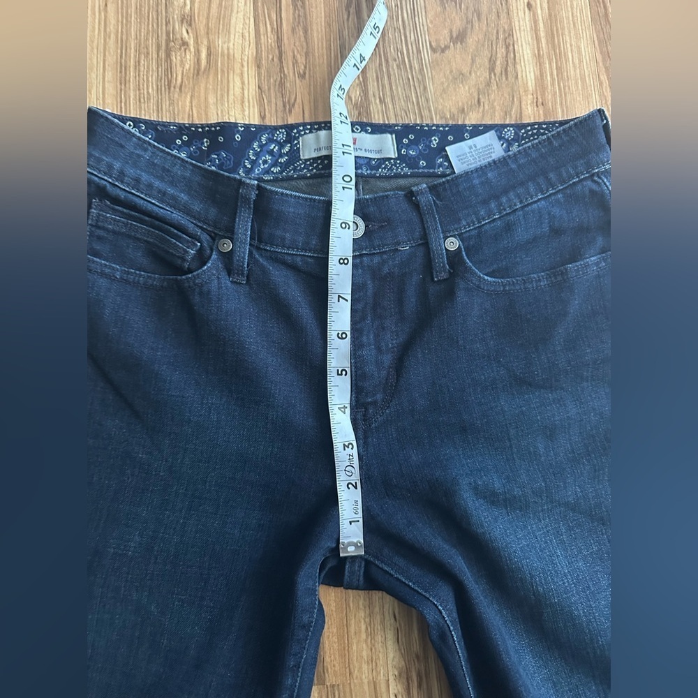 Levi’s Women’s Perfect Waist 525 Bootcut Jeans Dark Wash Blue Size 6 M - Picture 6 of 9
